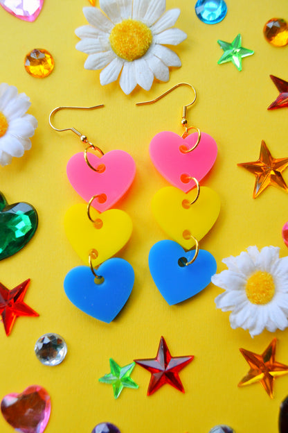 Pansexual Hearts Earrings