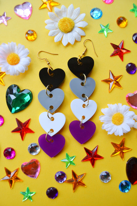 Asexual Hearts Earrings