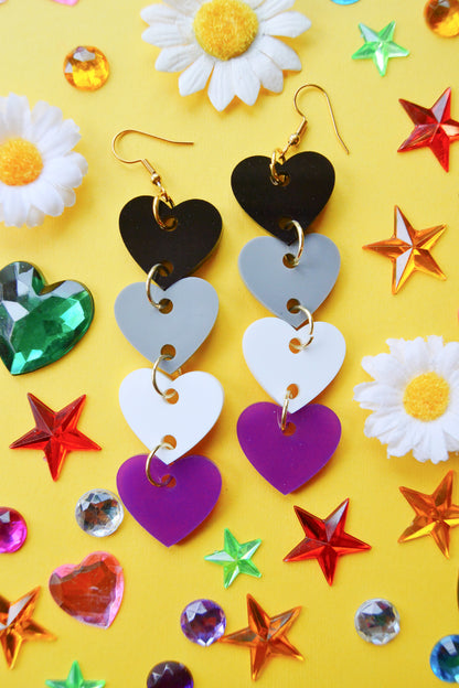 Asexual Hearts Earrings