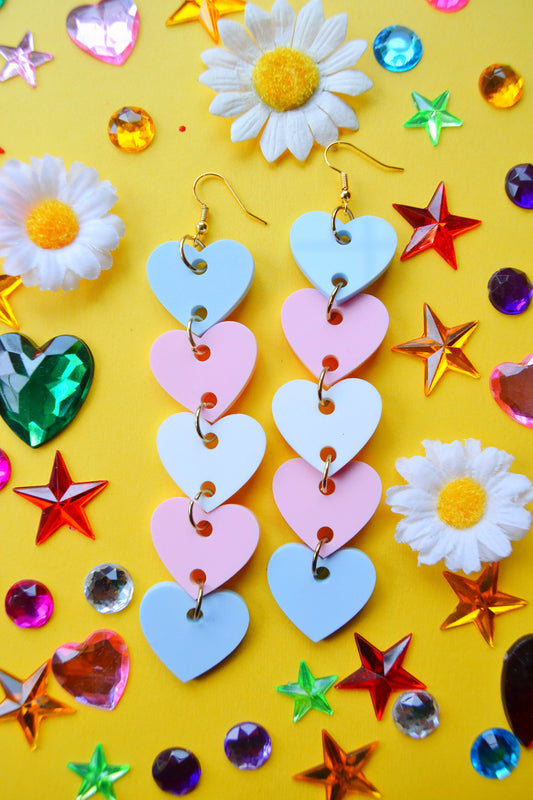 Trans Hearts Earrings
