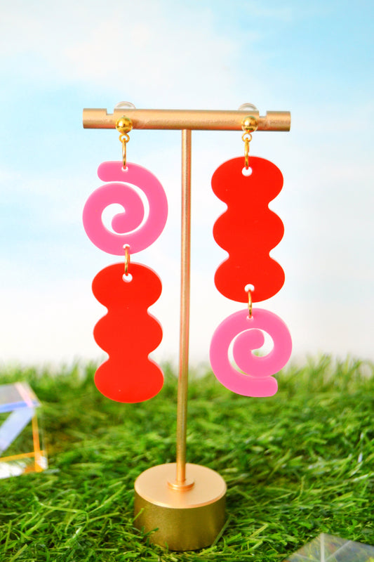 Wavy Spiral Earrings