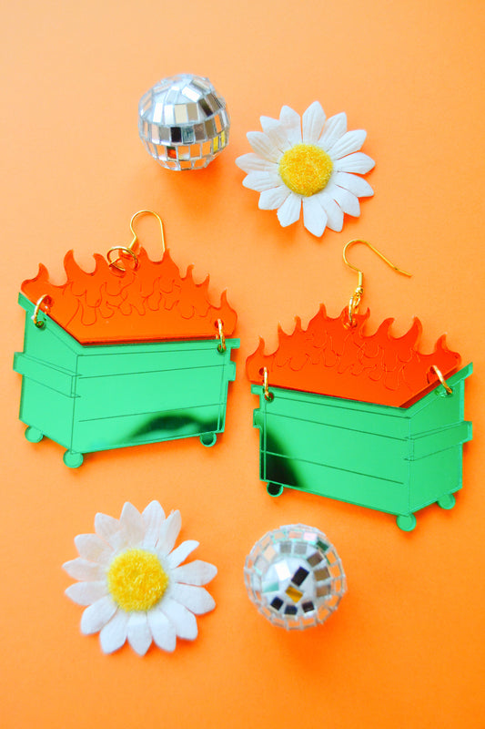 Dumpster Fire Earrings