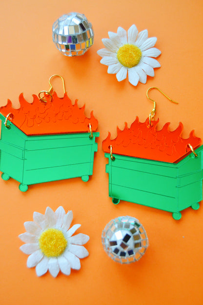 Dumpster Fire Earrings