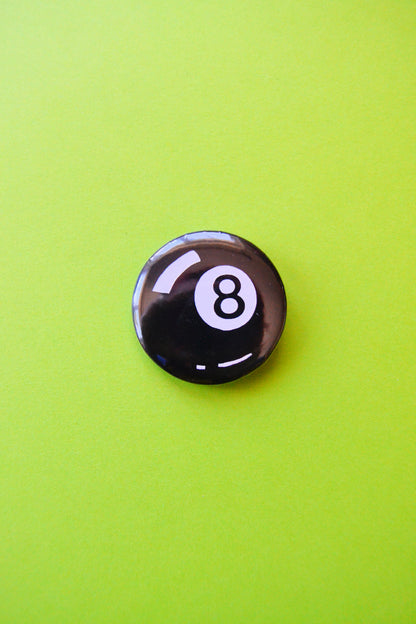 8 Ball Pinback Button