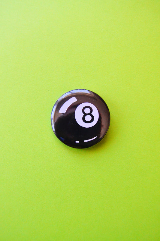 8 Ball Pinback Button