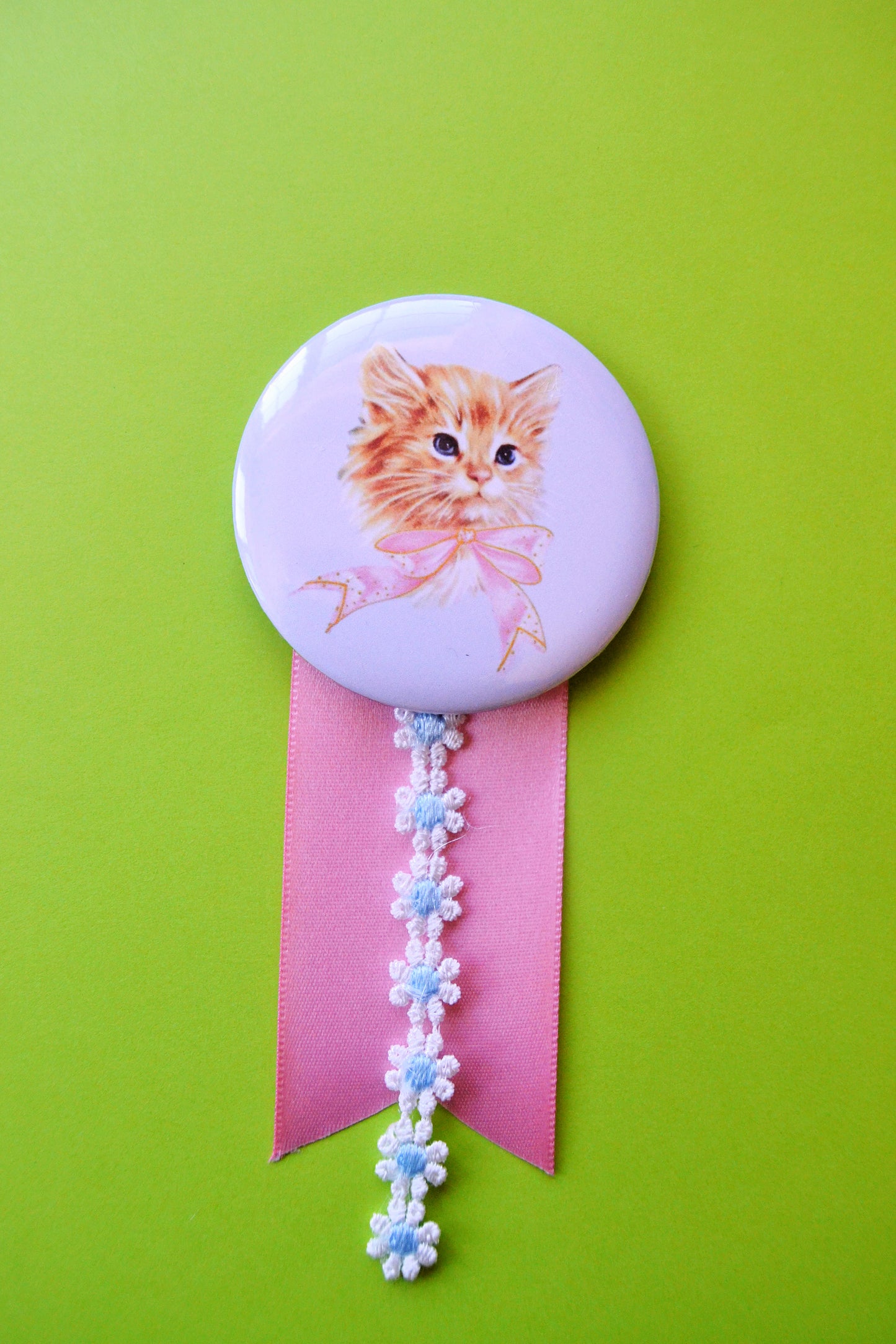 Daisy Kitten Reproduction Pinback Button
