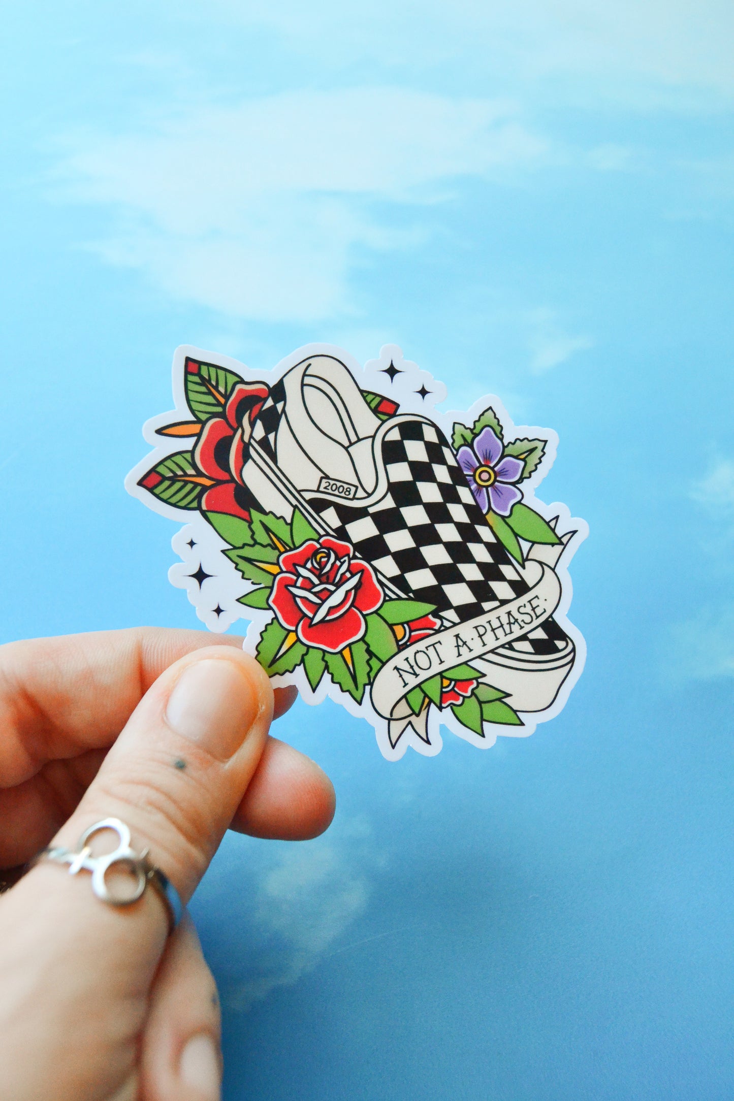 Not A Phase Emo Sneaker Vinyl Sticker