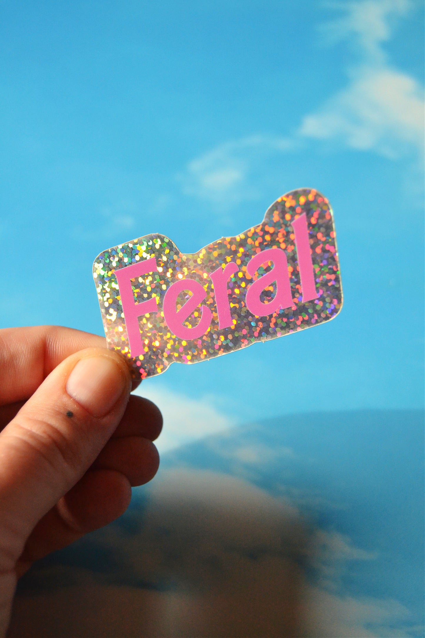 Feral Glitter Sticker