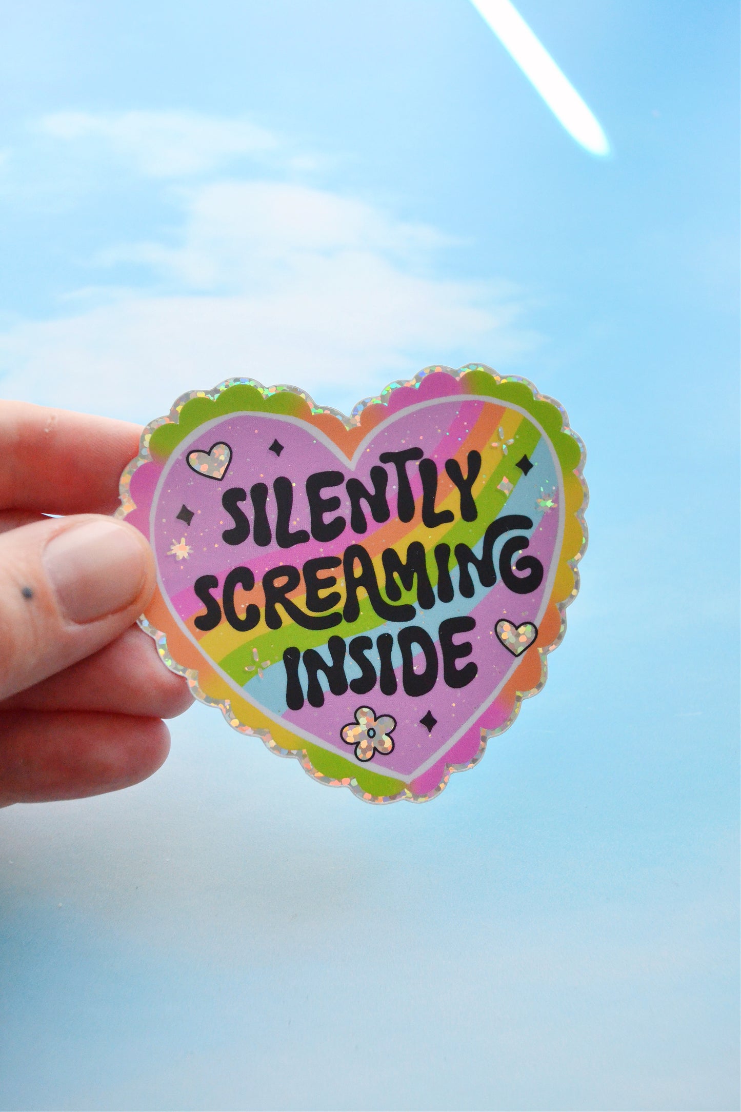 Silently Screaming Inside Sticker