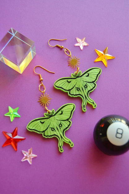 Luna Moth Earrings