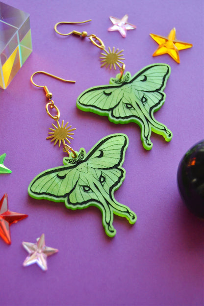 Luna Moth Earrings