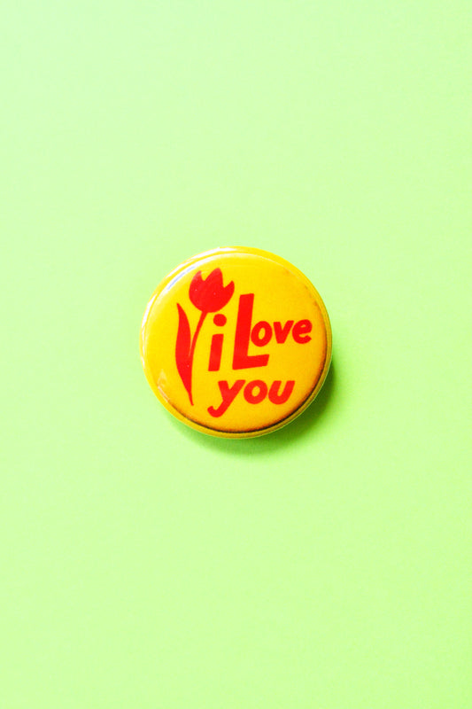 I Love You Reproduction Pinback Button