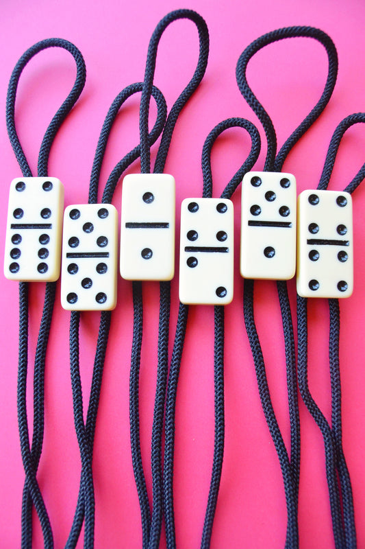 Vintage Domino Bolo Ties