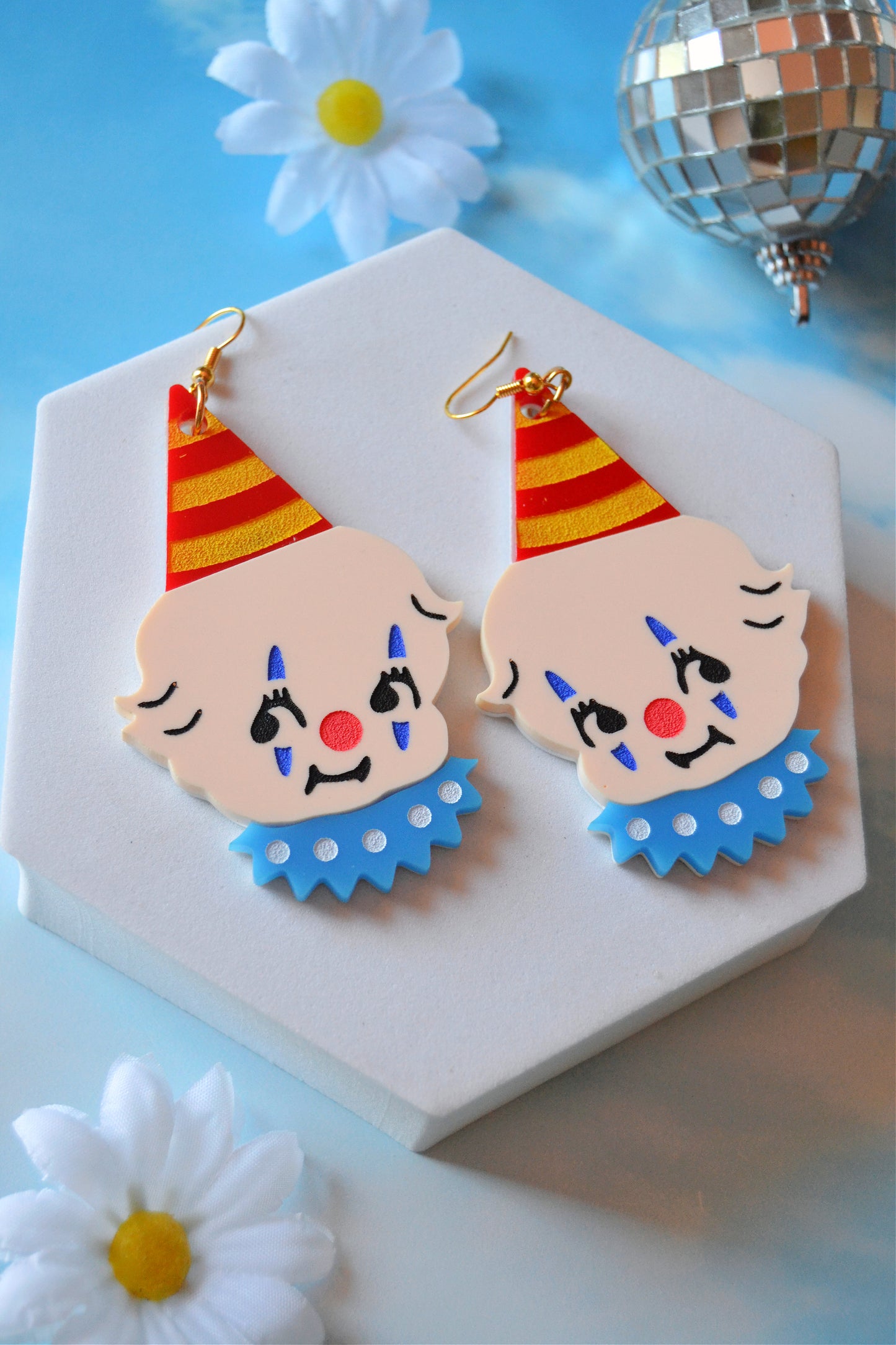 Kewpie Clown Earrings