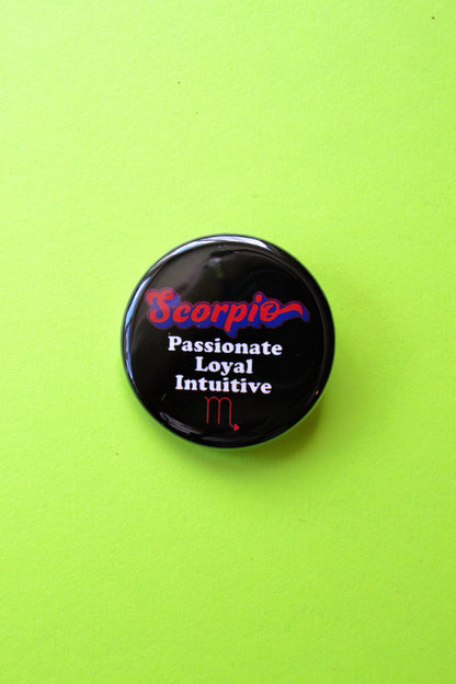 Zodiac Pinback Buttons