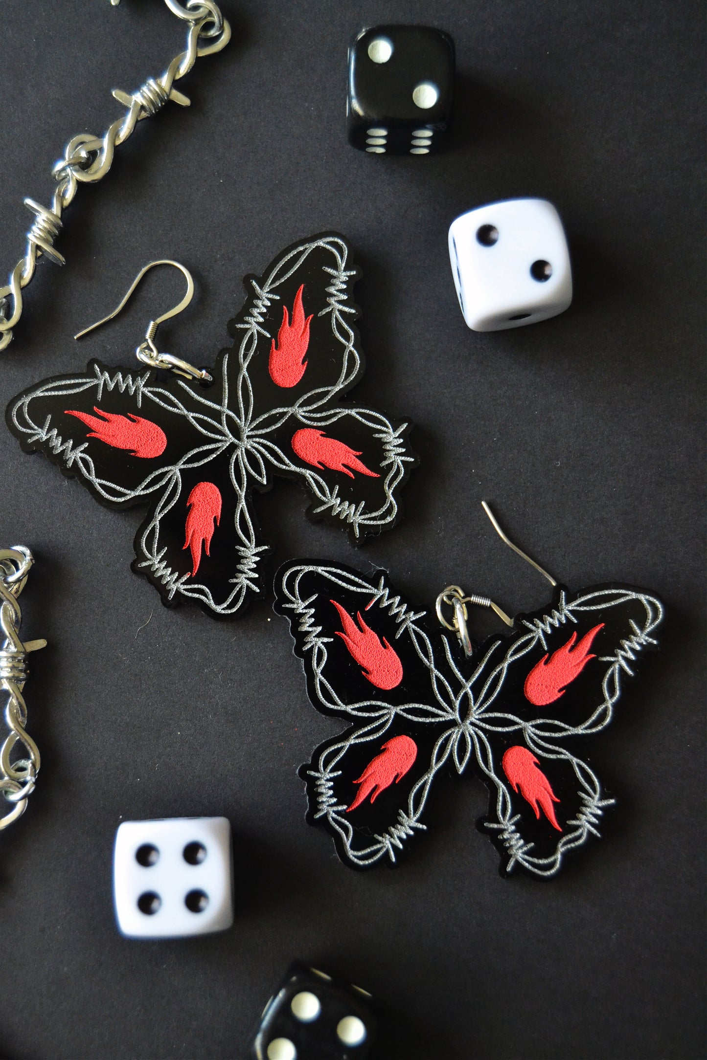 Barbed Wire Butterfly Earrings