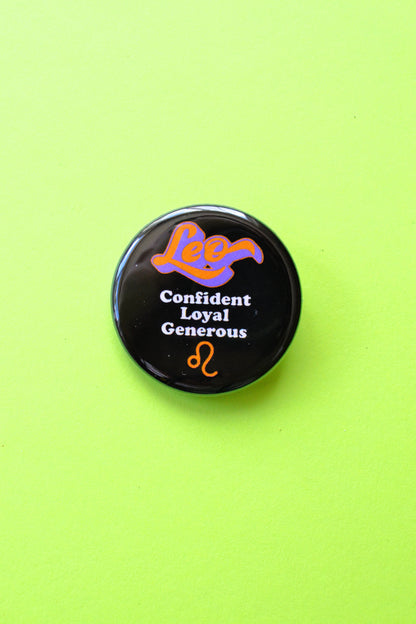 Zodiac Pinback Buttons