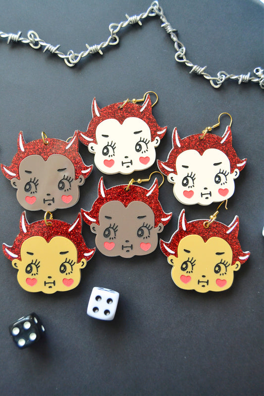 Devil Kewpie Earrings (MULTIPLE SKINTONES!)