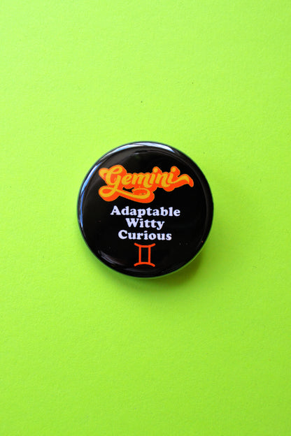Zodiac Pinback Buttons