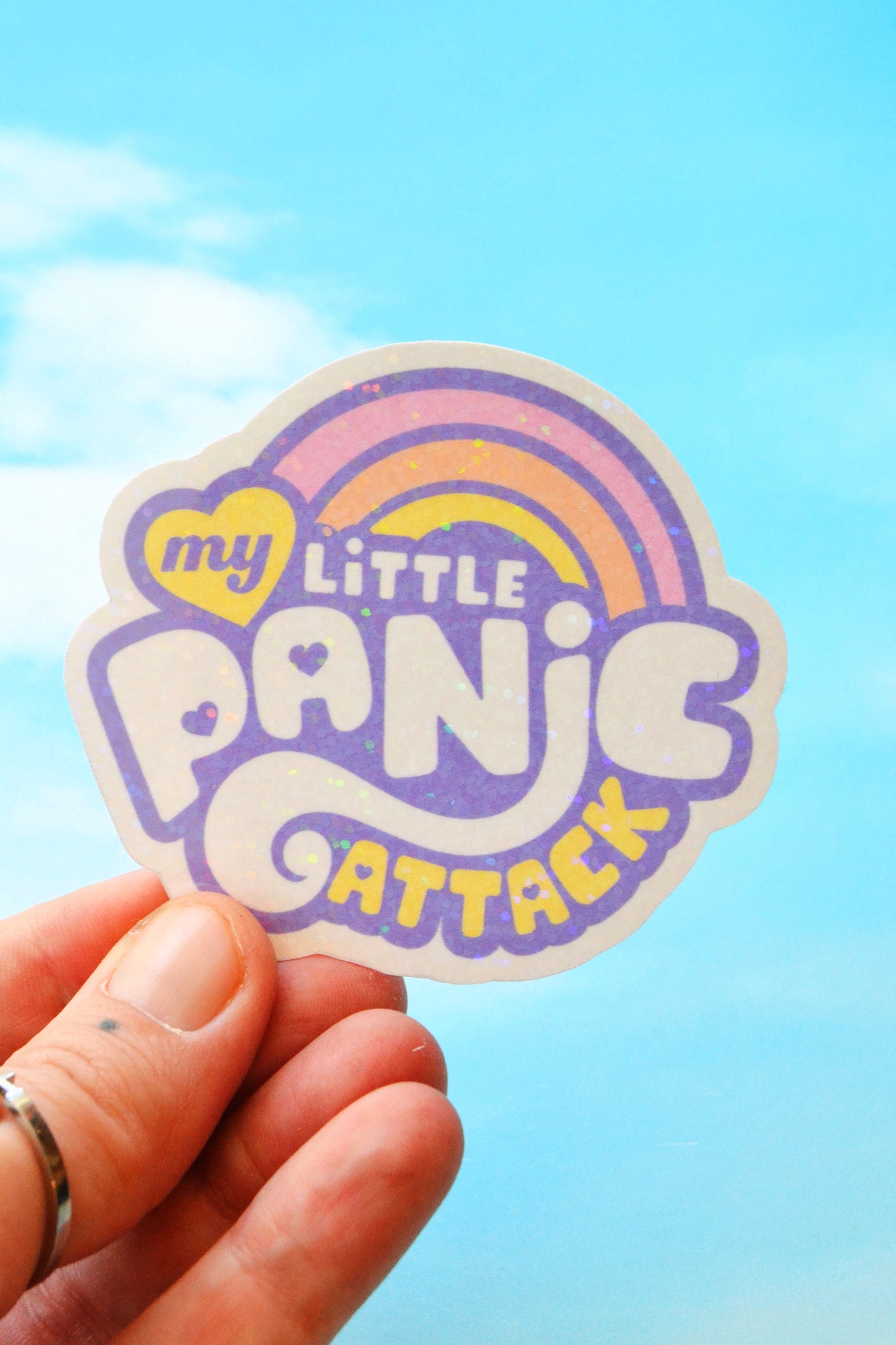 My Little Panic Attack Glittery Vinyl Sticker