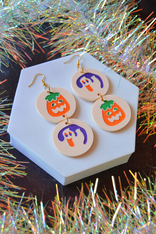 Slice n Bake Halloween DOUBLE STACK Cookie Earrings