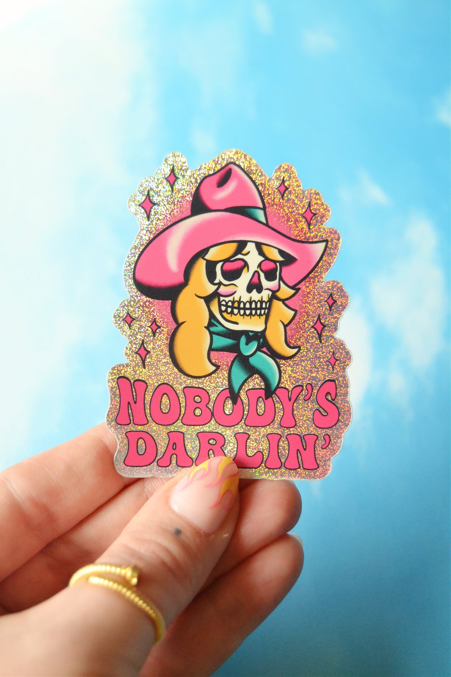 Nobody's Darlin' Glitter Sticker