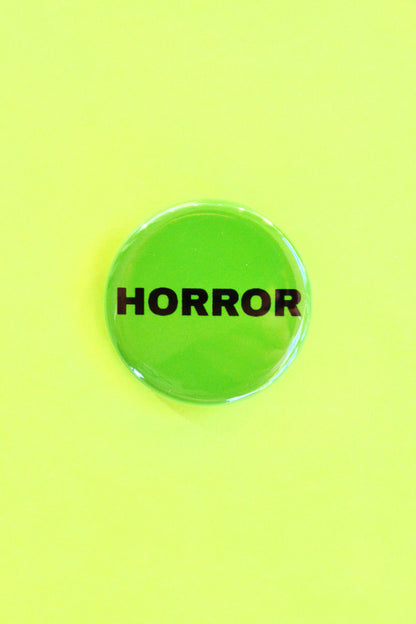 Horror VHS Tape Reproduction Pinback Button