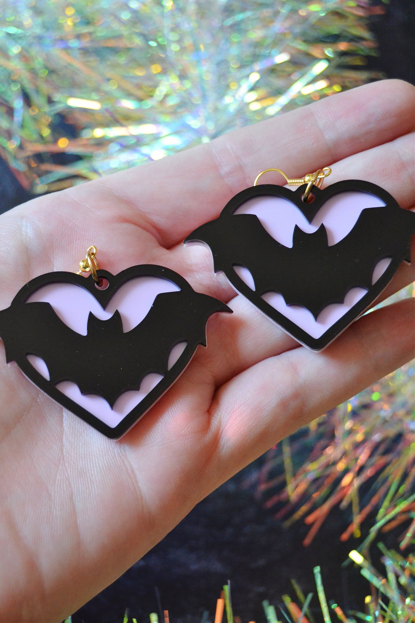 Batty Heart Earrings