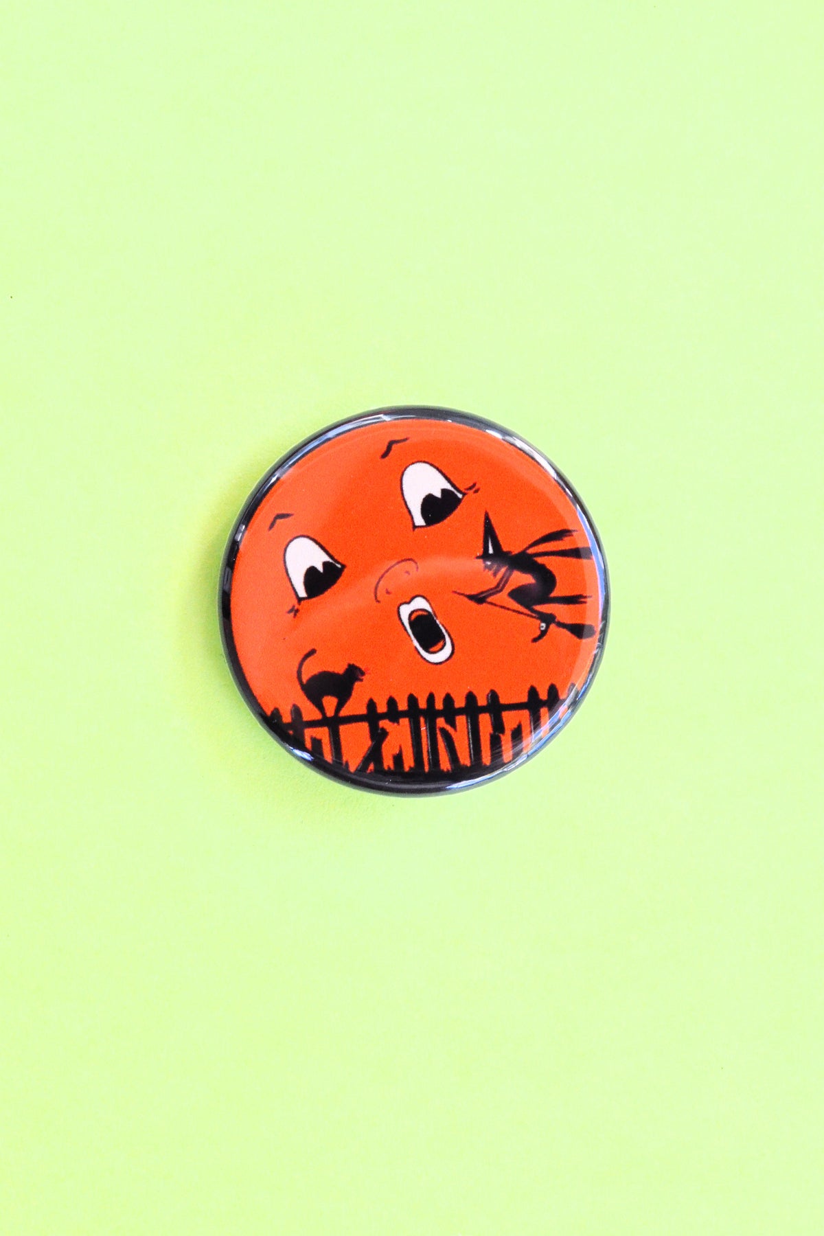 Halloween Witch Reproduction Pinback Button