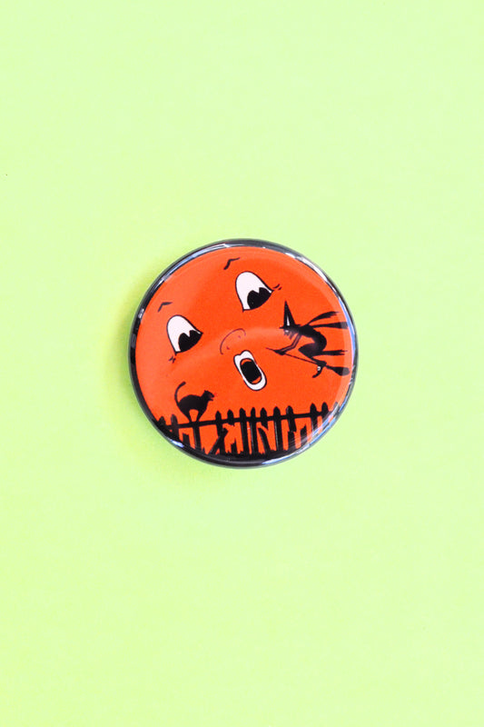 Halloween Witch Reproduction Pinback Button