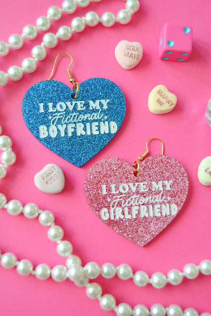 I Love My Fictional BF/GF Earrings