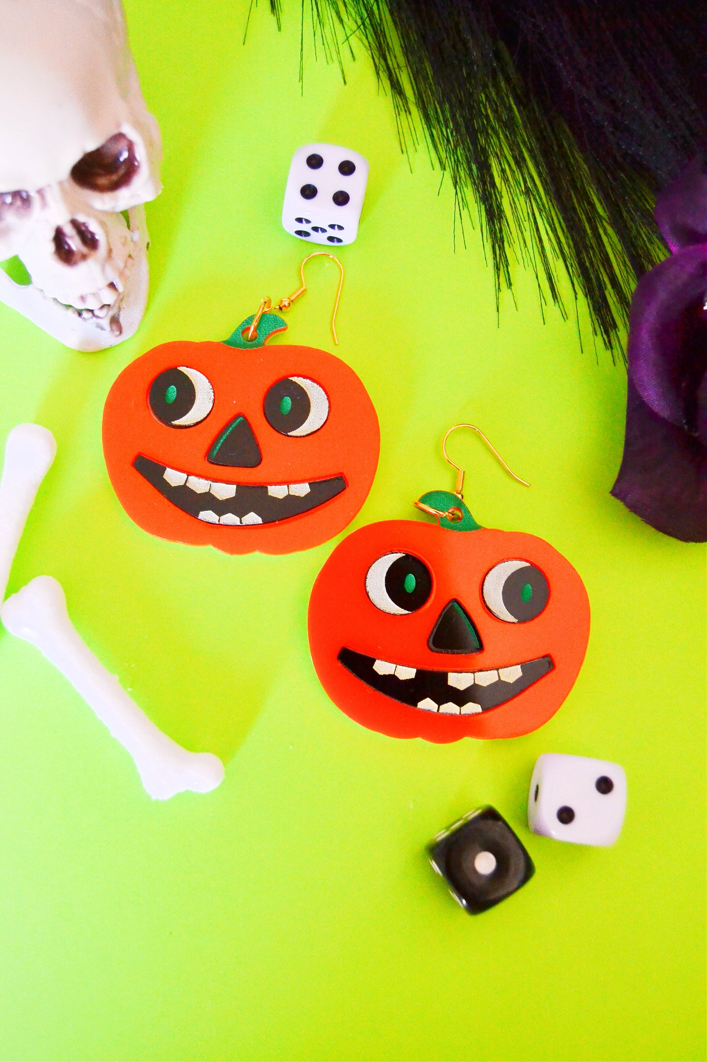 Retro Pumpkin Earrings