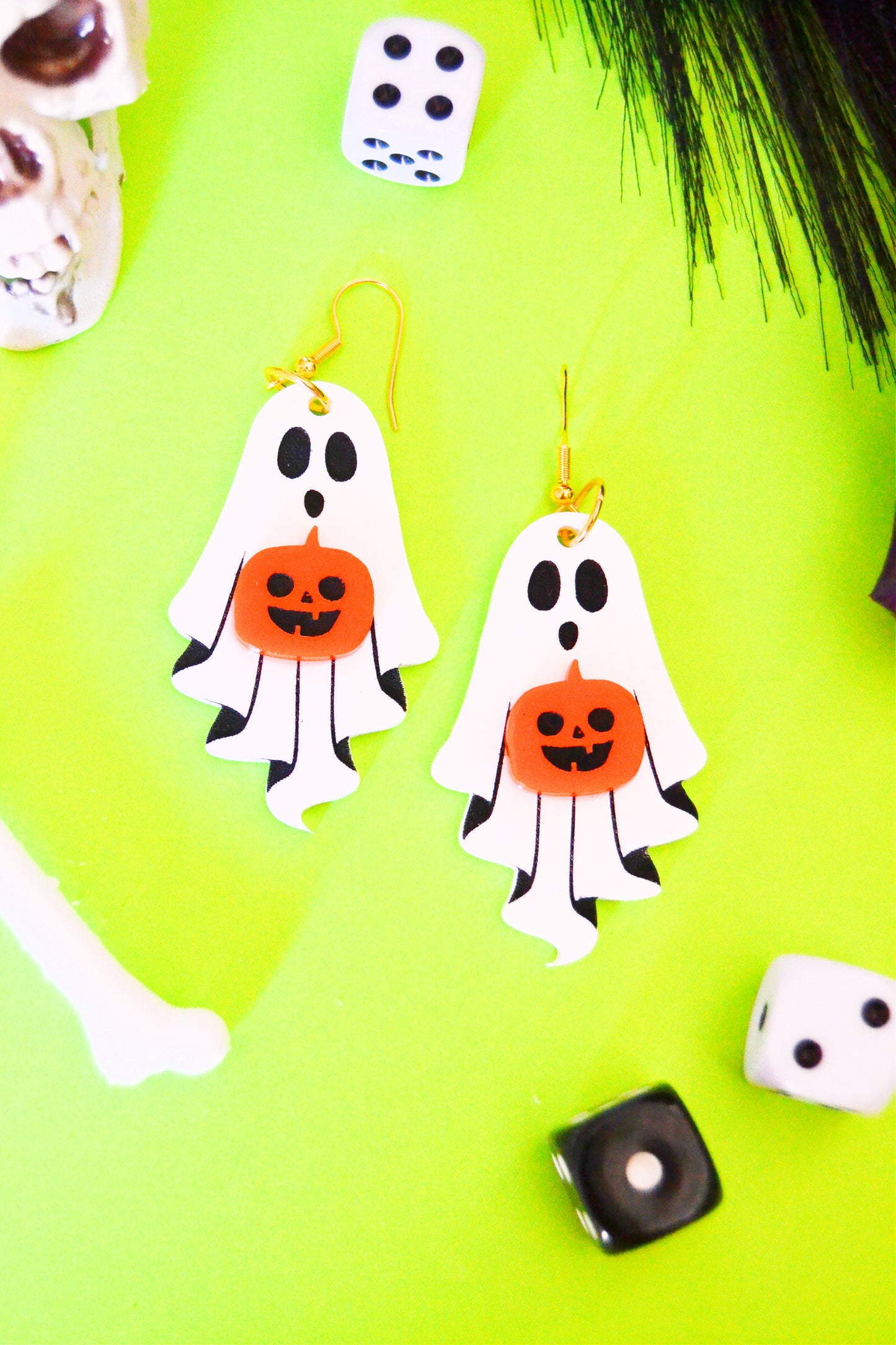Pumpkin Ghost Earrings