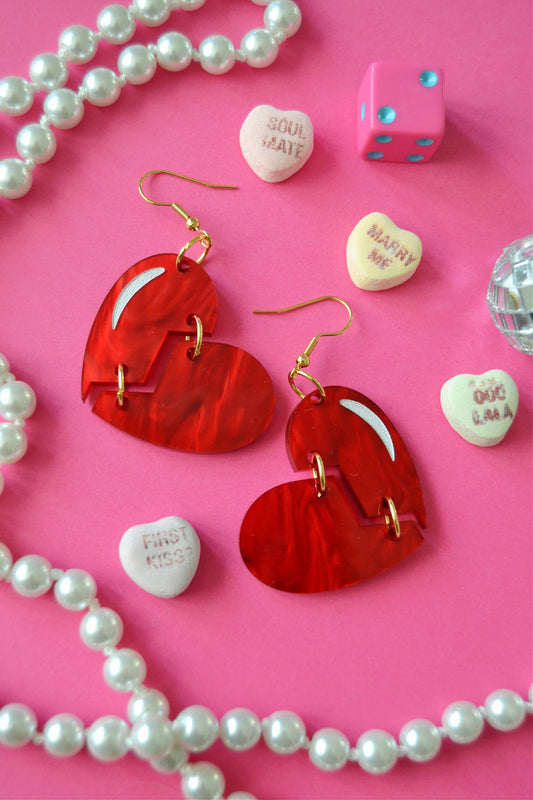 Broken Heart Earrings