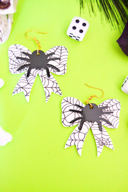 Spiderweb Bow Earrings