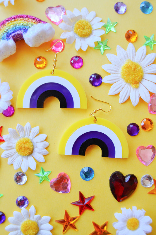 Non-Binary Rainbow Earrings