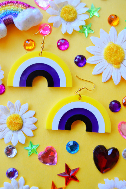 Non-Binary Rainbow Earrings