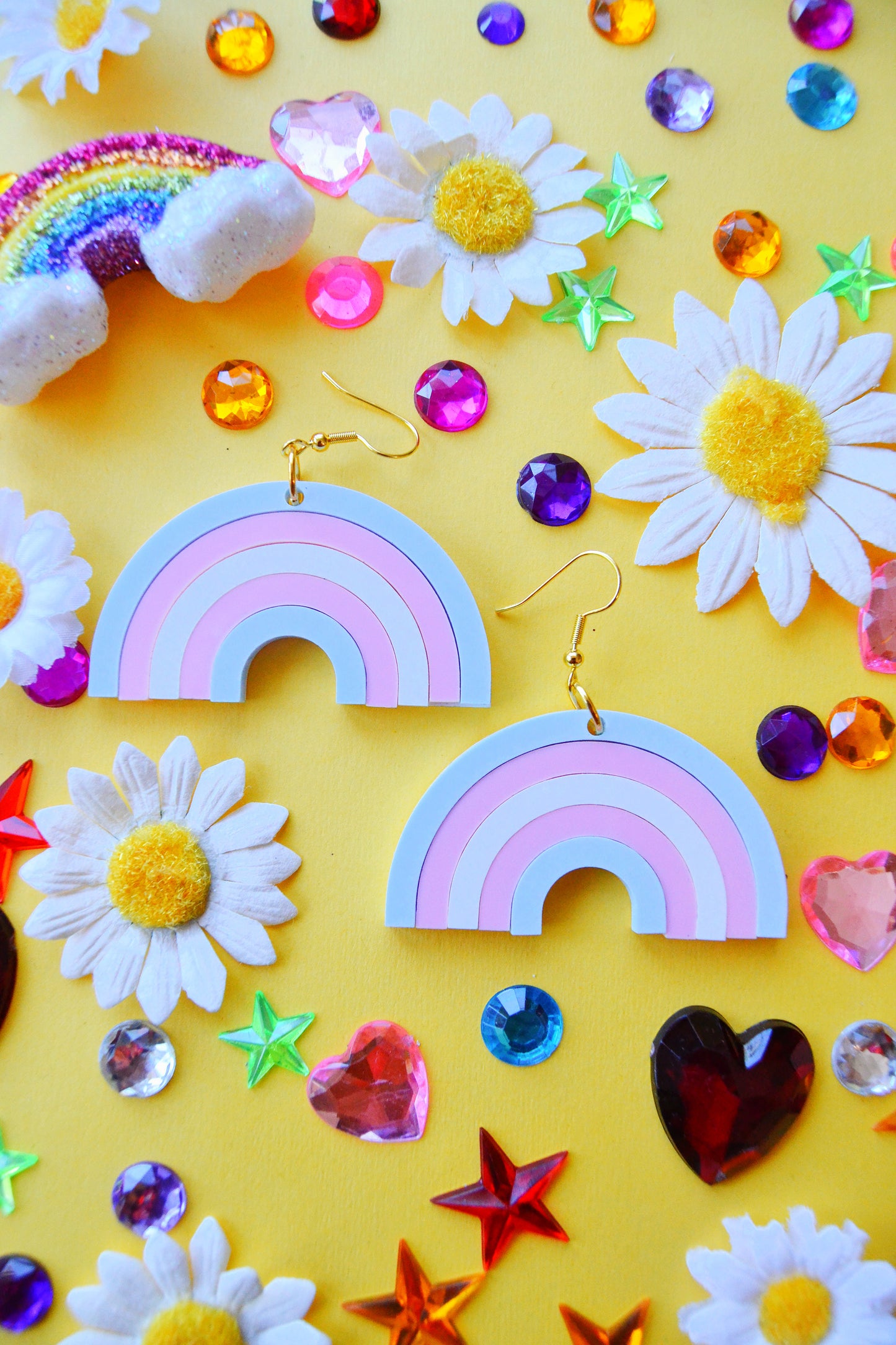 Trans Rainbow Earrings