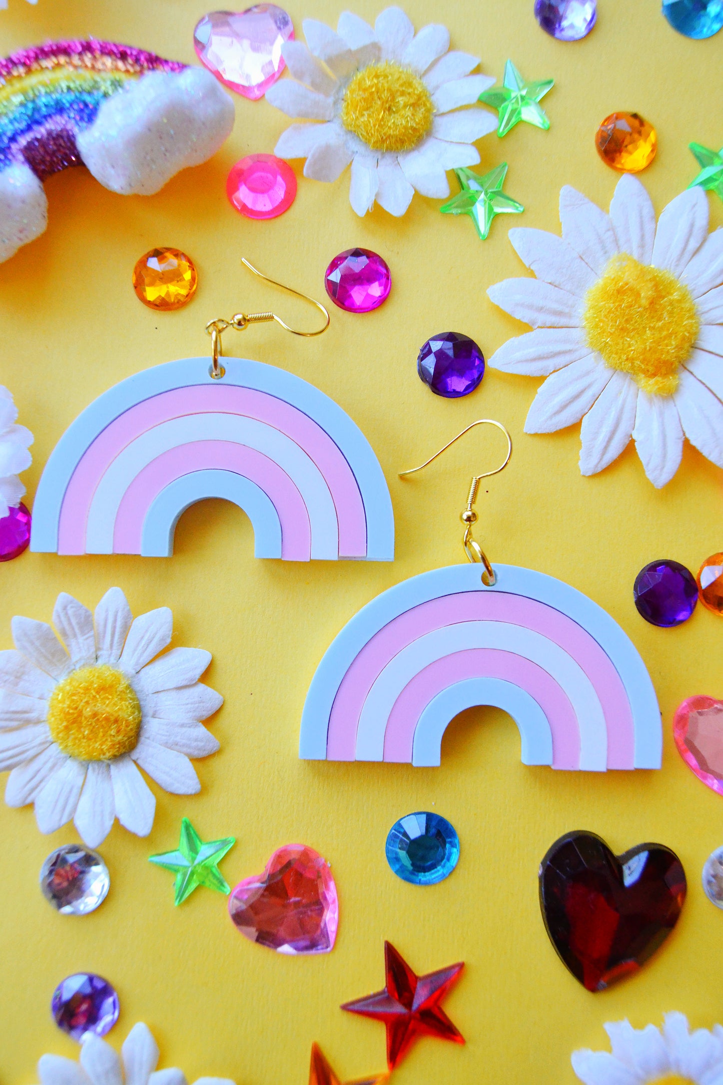 Trans Rainbow Earrings
