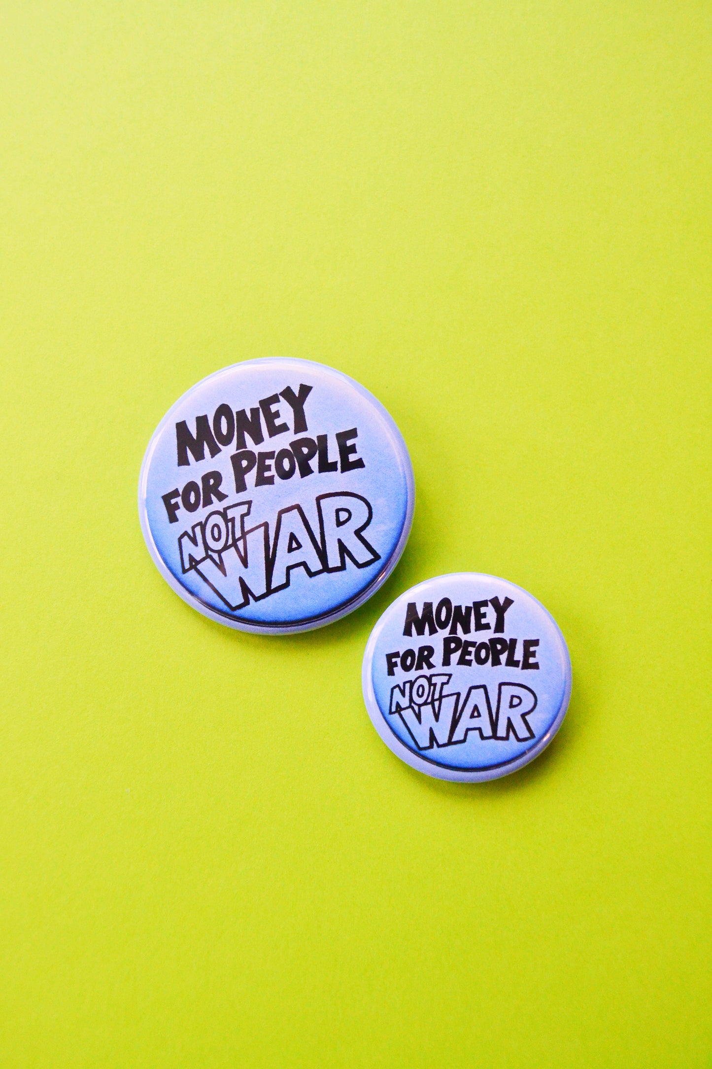 Money for People, Not War Reproduction Button
