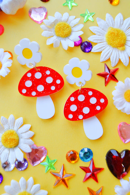 Magical Mushroom Earrings