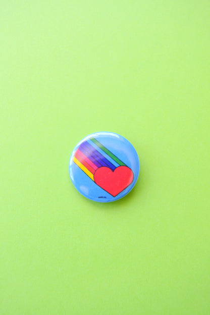 Rainbow Heart Reproduction Button