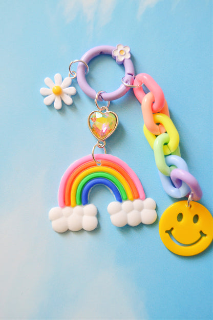 Rainbow Daisy Bag Charm