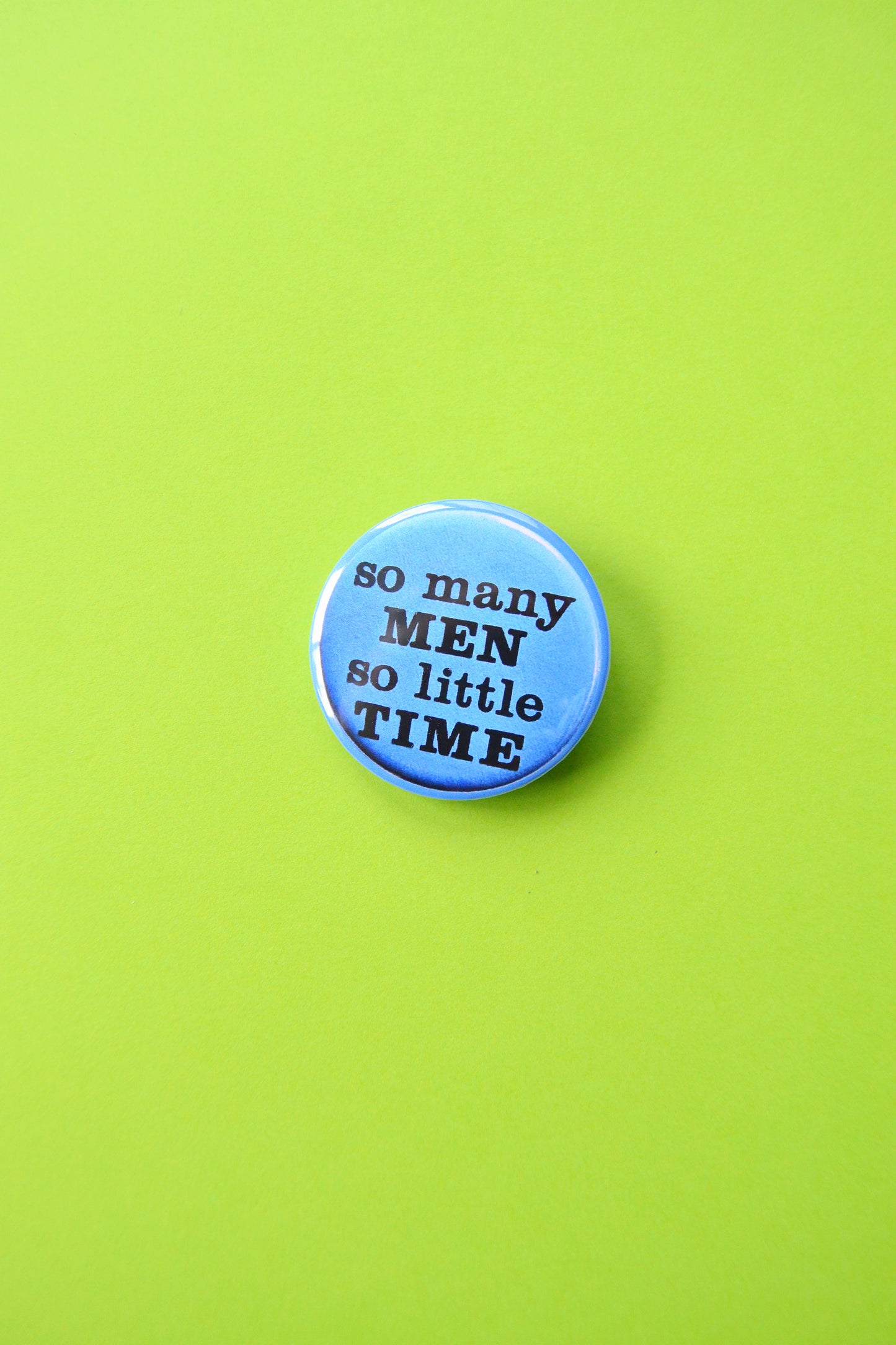 So Many Men, So Little Time Reproduction Button