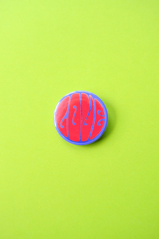 Groovy Love Reproduction Button