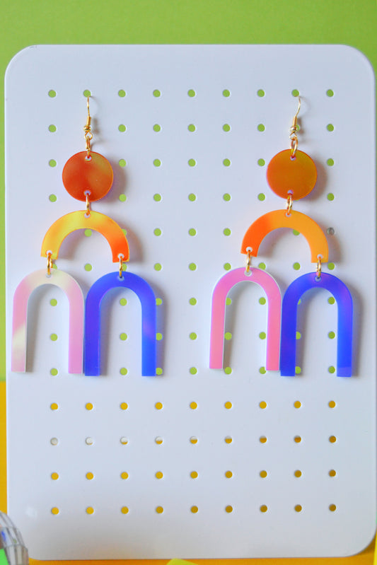 Iridescent Arch Earrings