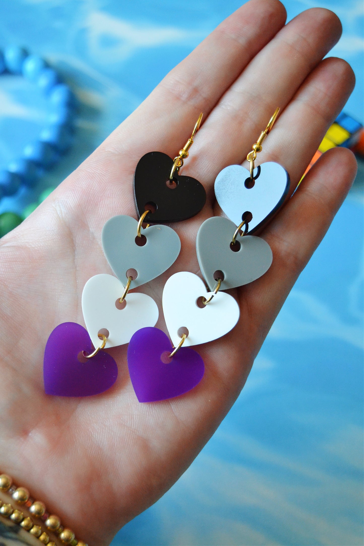 Asexual Hearts Earrings