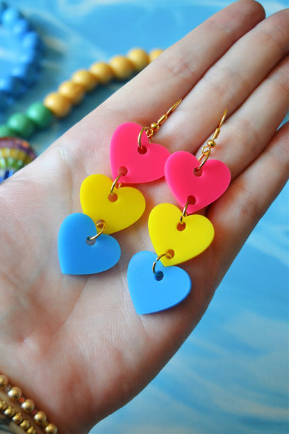 Pansexual Hearts Earrings