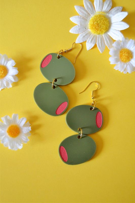 Stuffed Olive Earrings