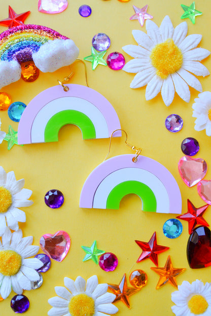 Genderqueer Rainbow Earrings